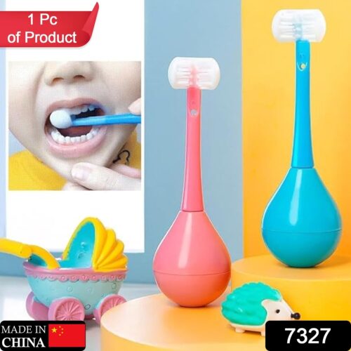 Soft Bristle 3-Sided Training Toothbrush â€“ Inverted Silicone Head for Kids (Ages 2-12, 1 Pc)