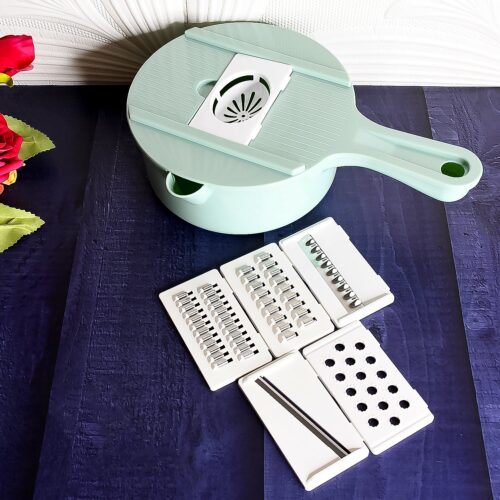 01_0693f05b-0418-49ea-8478-b24a001f33e9.jpg Vegetable Choppers with Drain Basket | 6 in 1 Vegetable Slicer Blades (1 Set)