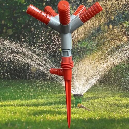 03_8a213408-00a4-4b86-98f4-dc386ed96e5e.jpg Garden Sprinkler 360° Rotating Adjustable Round 5 Arm Lawn Water Sprinkler for Watering Garden Plants / Pipe Hose Irrigation Yard Water Sprayer