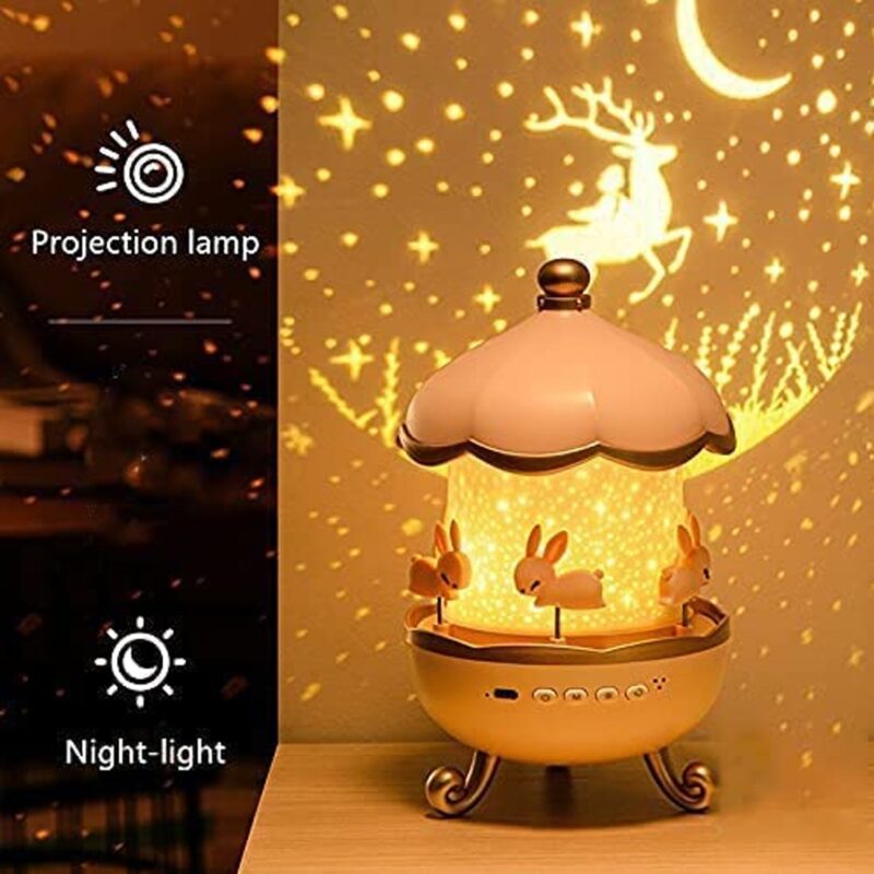 Bunnyâ€™s Carousel Rotating LED Night Light