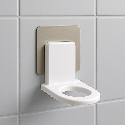 1158_shampoo_bottle_holder.jpg Wall-Mounted Adhesive Hook for Shampoo & Soap, Strong Hold (1pc)