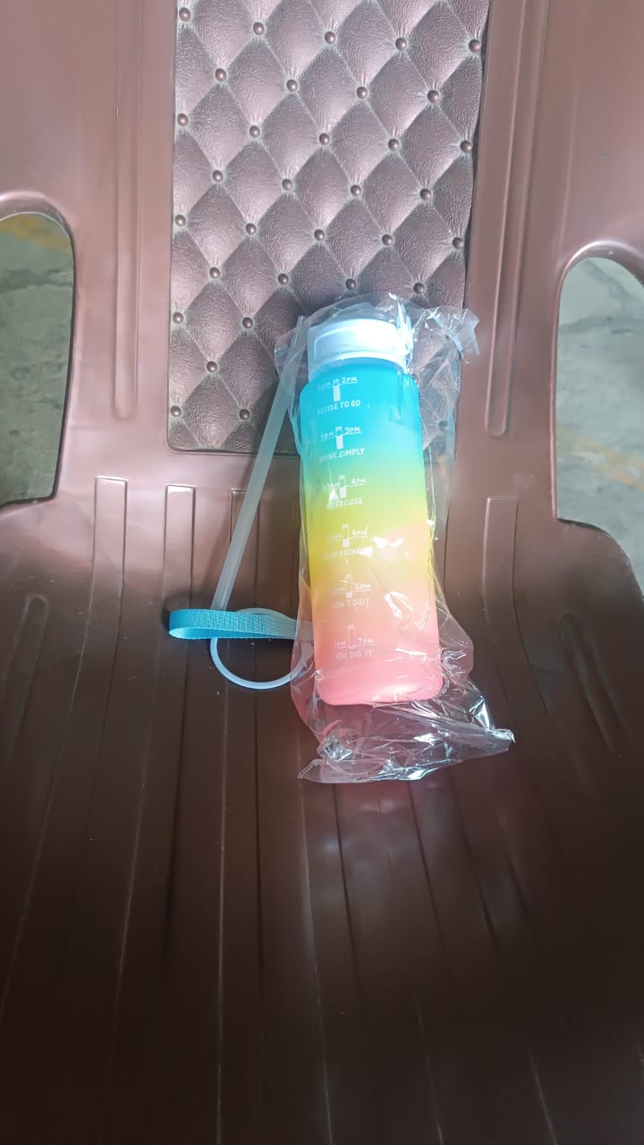 2ceb63bc-66cc-4aad-8518-ad88b958b580.jpg Motivational Water Bottle with Straw & Time Marker - Leakproof Tritan Portable Gym Bottle for Sports, Hiking & Camping