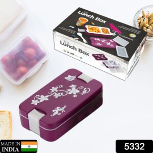 5332.jpg Leak-Proof Airtight Lunch Box with Spoon, 2 Compartments