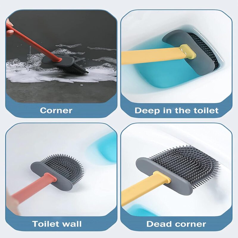 71TV-tMF5qS._SL1500.jpg Silicone Toilet Brush with Holder (Without Box)