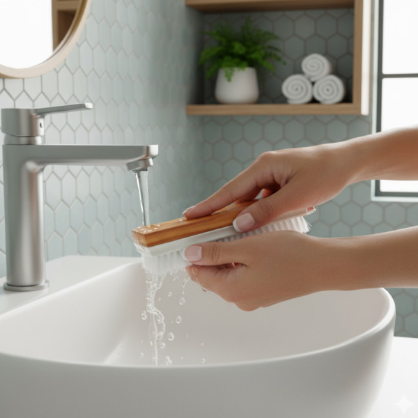 Veepee 6-Piece Washing and Cleaning Scrub Brush Set  (Multi-Color Bristles)