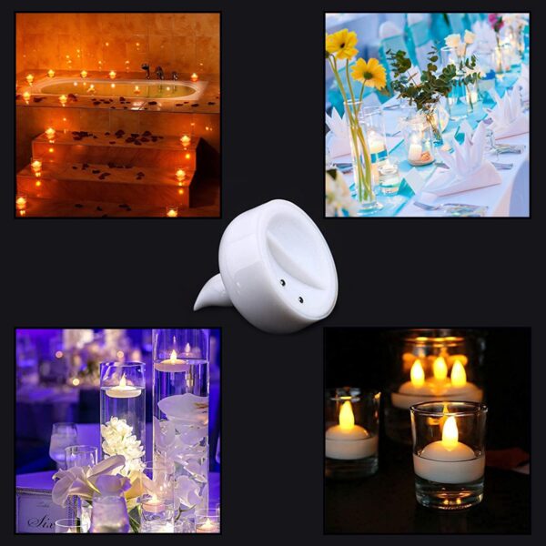 Set of 12 Flameless Floating Candles Battery Operated Tea Lights Tealight Candle