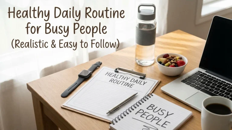 Healthy Daily Routine for Busy People (Realistic & Easy to Follow)