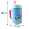 Big Plastic Insulated Mug With Straw (1 Pc, 709 ML)