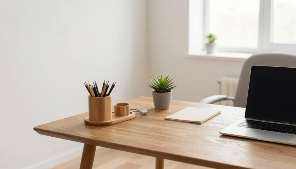minimalist desk setup